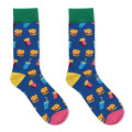 Chaussettes motifs amusants L Bleu Royal
