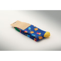 Chaussettes motifs amusants L Bleu Royal
