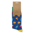 Chaussettes motifs amusants L Bleu Royal