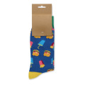 Chaussettes motifs amusants L Bleu Royal