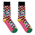 Chaussettes motifs amusants L Fuchsia