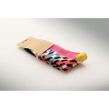 Chaussettes motifs amusants L Fuchsia