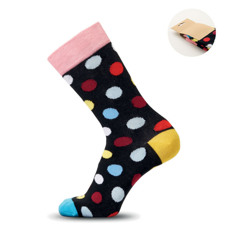 Chaussettes motifs amusants L Noir
