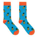 Chaussettes motifs amusants L Turquoise