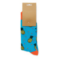 Chaussettes motifs amusants L Turquoise