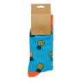 Chaussettes motifs amusants L Turquoise