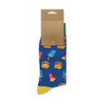 Chaussettes motifs amusants M Bleu Royal
