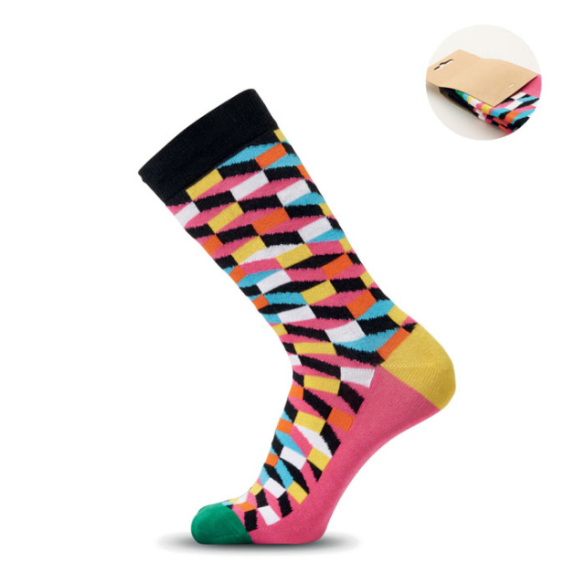 Chaussettes motifs amusants M Fuchsia
