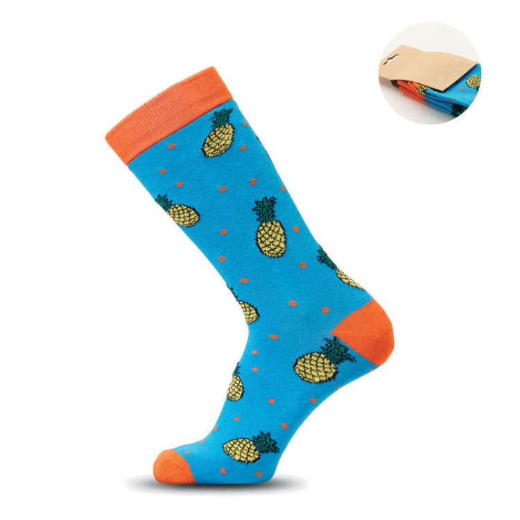 Chaussettes motifs amusants M Turquoise