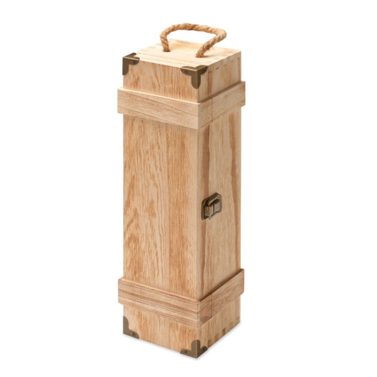Coffret &agrave; vin en paulownia Bois