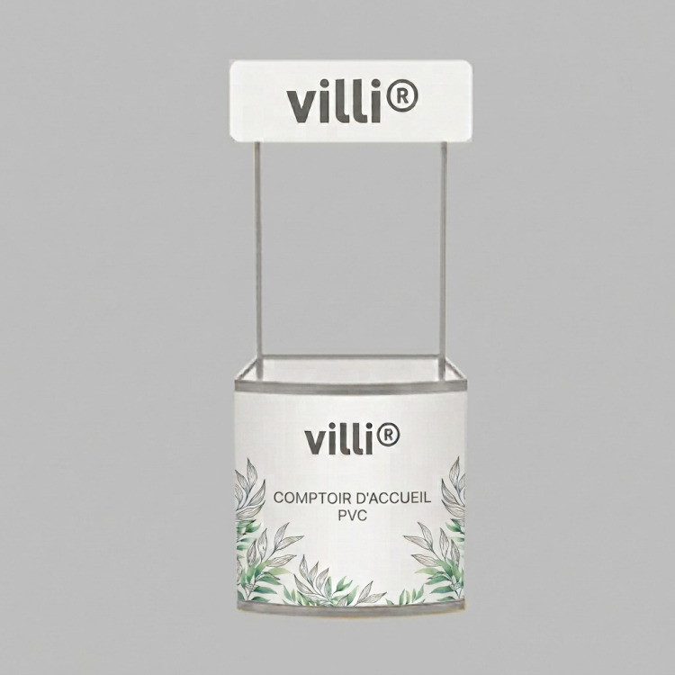 Comptoir d'accueil visuel PVC