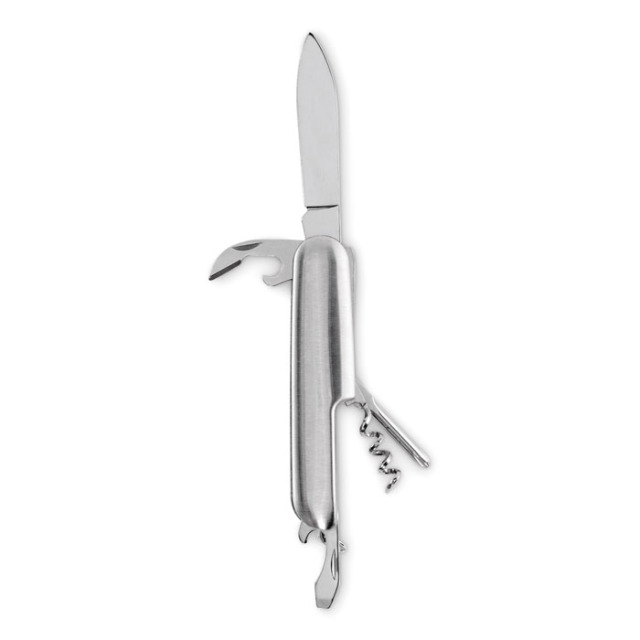 Couteau de poche multioutils Argent