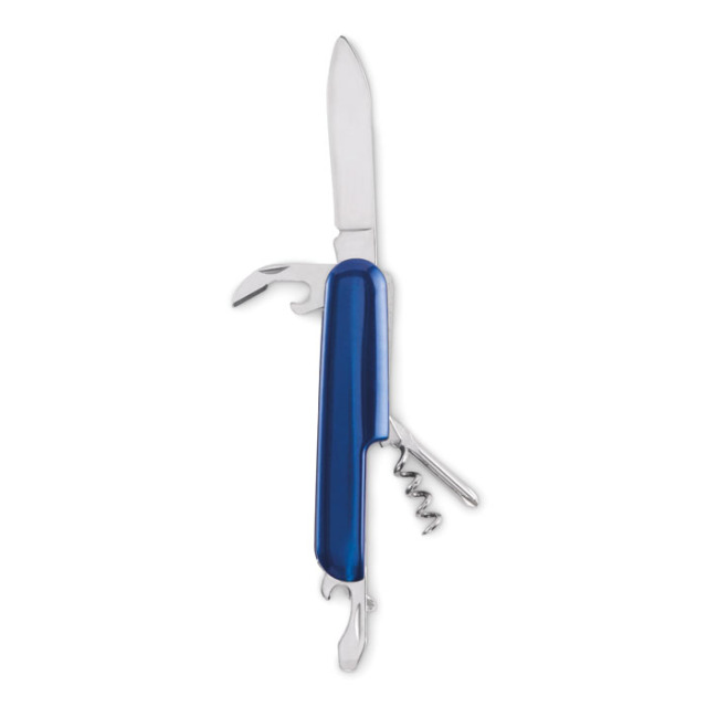 Couteau de poche multioutils Bleu