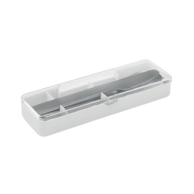 Couverts en acier inoxydable Blanc