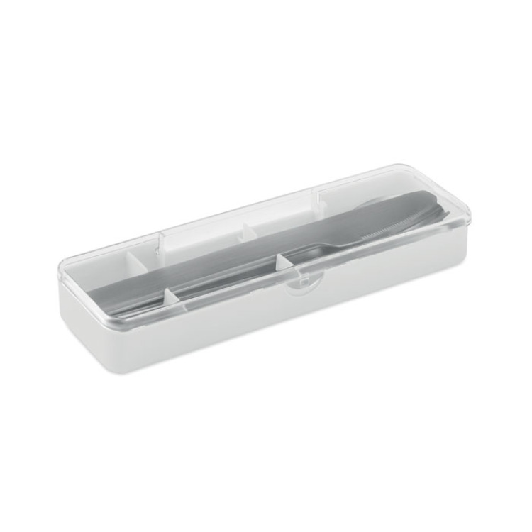 Couverts en acier inoxydable Blanc