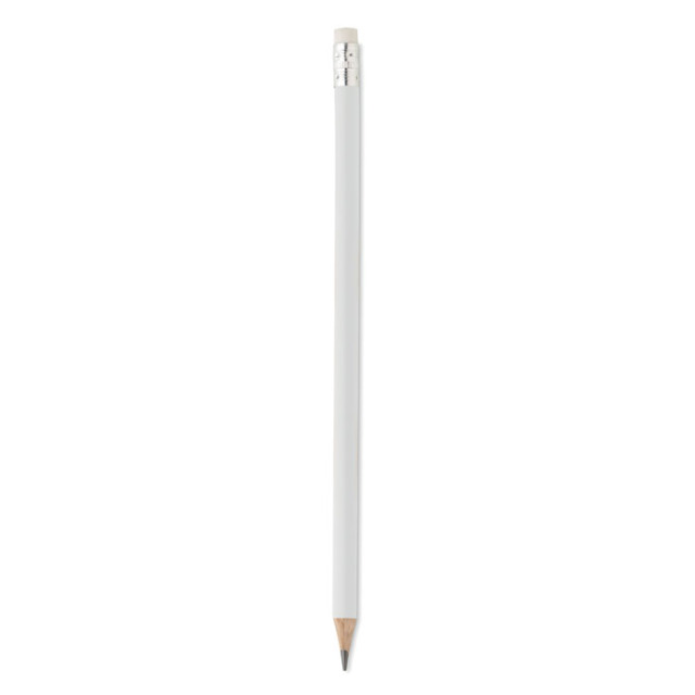 Crayon à papier avec gomme Blanc