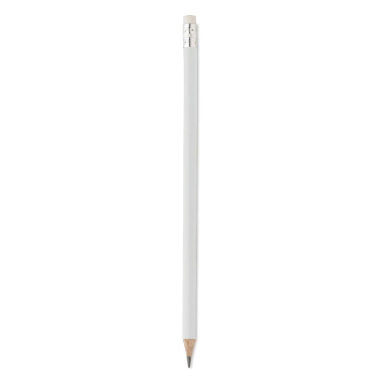 Crayon &agrave; papier avec gomme Blanc