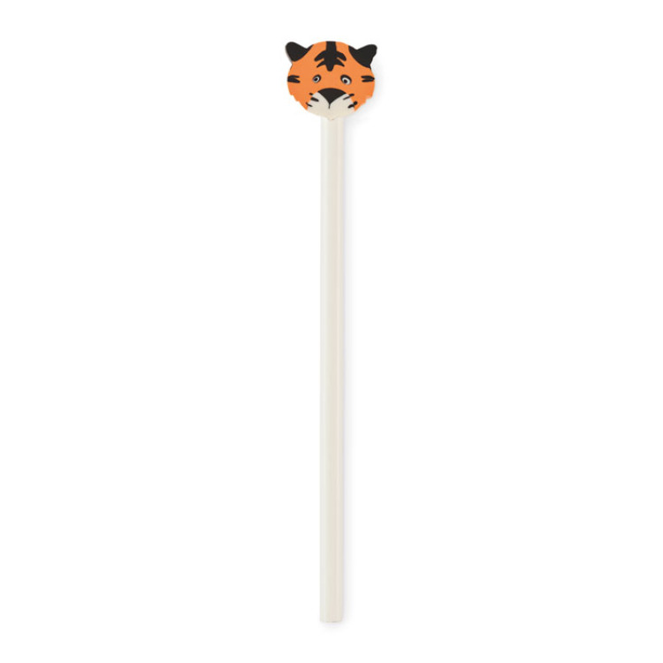 Crayon en bois en forme d'animal Blanc