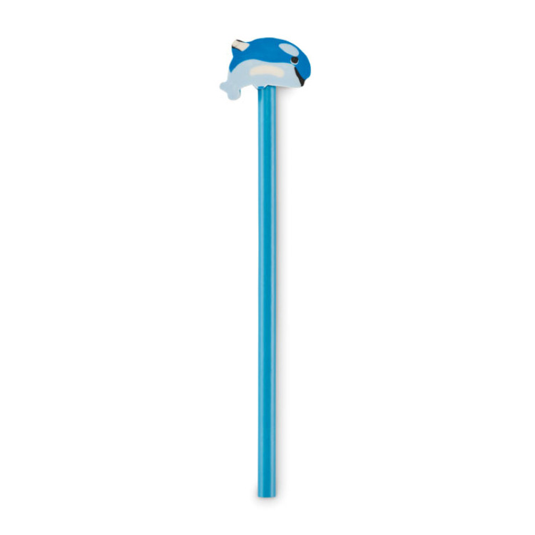 Crayon en bois en forme d'animal Turquoise