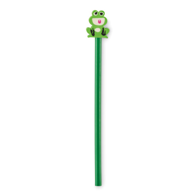 Crayon en bois en forme danimal Vert