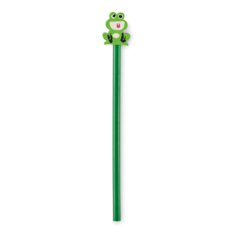 Crayon en bois en forme d'animal Vert