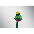 Crayon No&euml;l avec gomme Vert