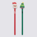 Crayon No&euml;l avec gomme Vert