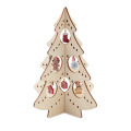 D&eacute;coration de sapin en bois avec ornements