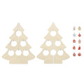 D&eacute;coration de sapin en bois avec ornements