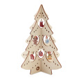 D&eacute;coration de sapin en bois avec ornements