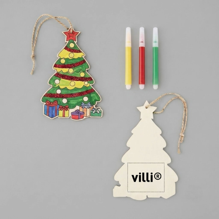 D&eacute;coration sapin de No&euml;l Bois