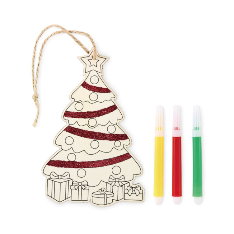 D&eacute;coration sapin de No&euml;l Bois