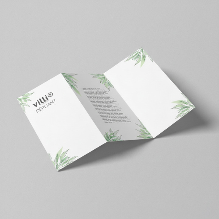 Dépliants 98x21cm  3 volets