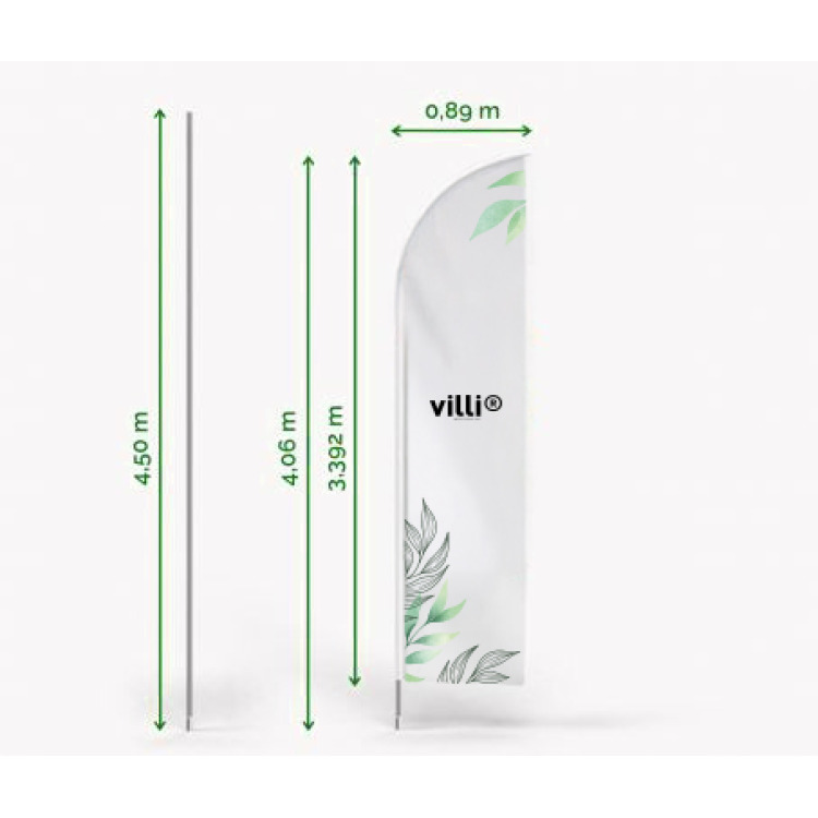 Drapeau | Oriflamme | Beachflag Taille L Recto