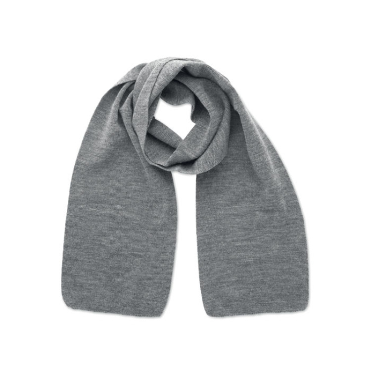 Echarpe en polyester RPET Blanc/Gris