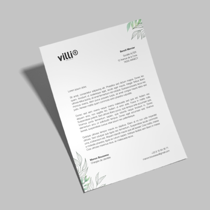 Entête de lettre