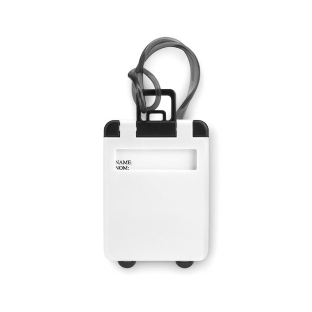 Étiquette de bagage en plastiq Blanc