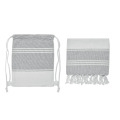 Fouta et sac assorti Gris