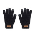 Gants tactiles en RPET Noir