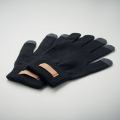 Gants tactiles en RPET Noir