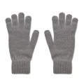 Gants tricot&eacute;s en RPET Gris Pierre