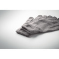 Gants tricot&eacute;s en RPET Gris Pierre