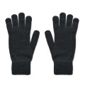 Gants tricot&eacute;s en RPET Noir