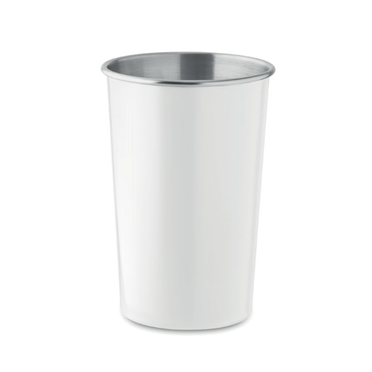 Gobelet en inox recycl&eacute; Blanc