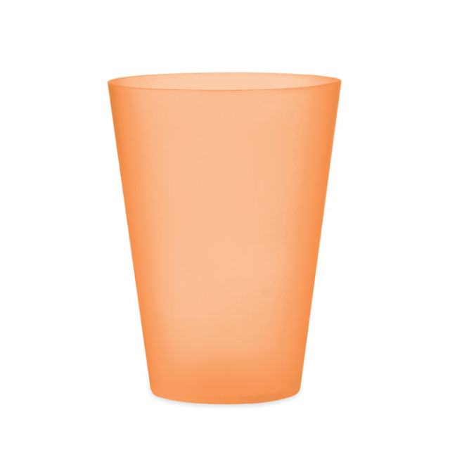 Gobelet réutilisable 300ml Orange Transparent