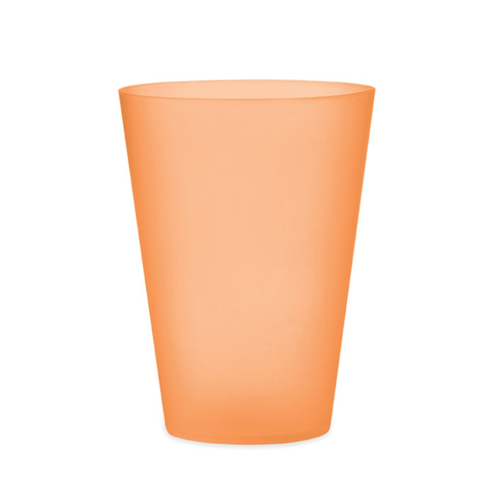 Gobelet réutilisable 300ml Orange Transparent