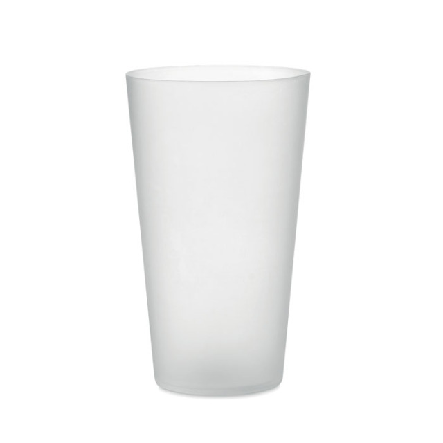 Gobelet réutilisable 500ml Blanc Transparent
