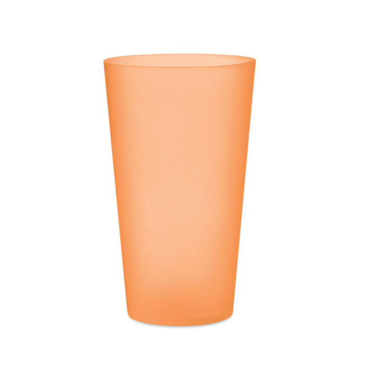 Gobelet r&eacute;utilisable 500ml Orange Transparent