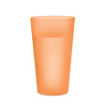 Gobelet r&eacute;utilisable 500ml Orange Transparent