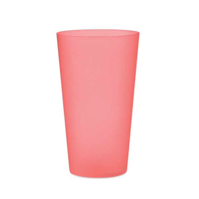 Gobelet réutilisable 500ml Rouge Transparent